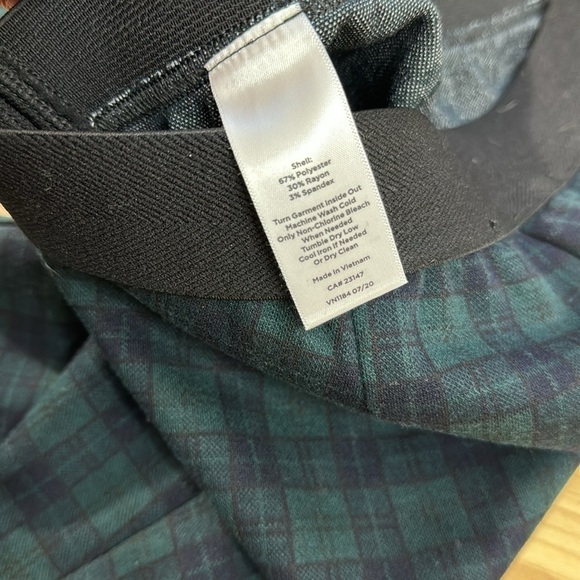 NWT Talbots Soho Tartan Plaid Ankle Leggings Size 2 - Picture 9 of 13